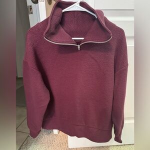 Calia Burgundy Half-Zip Sweater, small